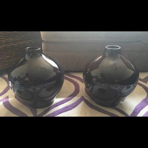 Two Brown Ceramic Vases